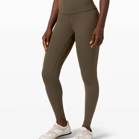 Lululemon Wunder Under Hi Rise Full On Luxtreme Size 4 Dark Olive 28” - Picture 1 of 11